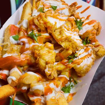 Honey Hot Chicken Loaded Fries