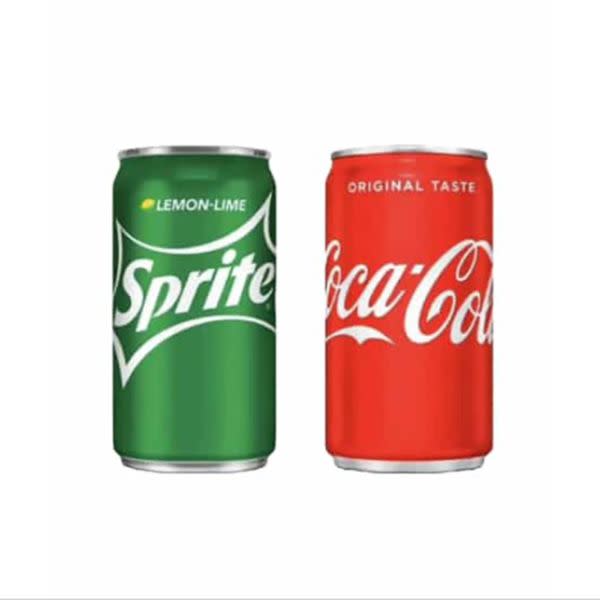 Sodas (coke/sprite/mtn dew)