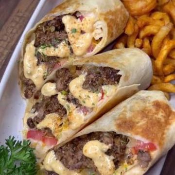 BBQ Jerk NY Chopped Cheese Wrap