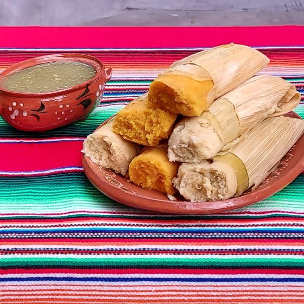 Raja Tamale (Cheese and Chile Tamale)