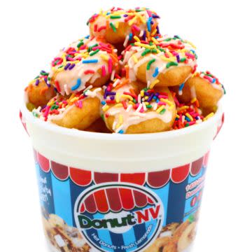 Bucket of Hot Fresh Mini Donuts