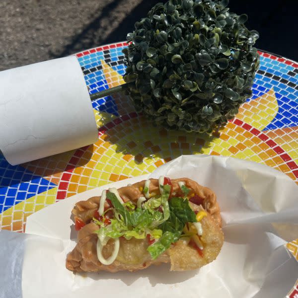 Cuban enpanada with fries