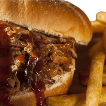 Pork Sandwich and Fries