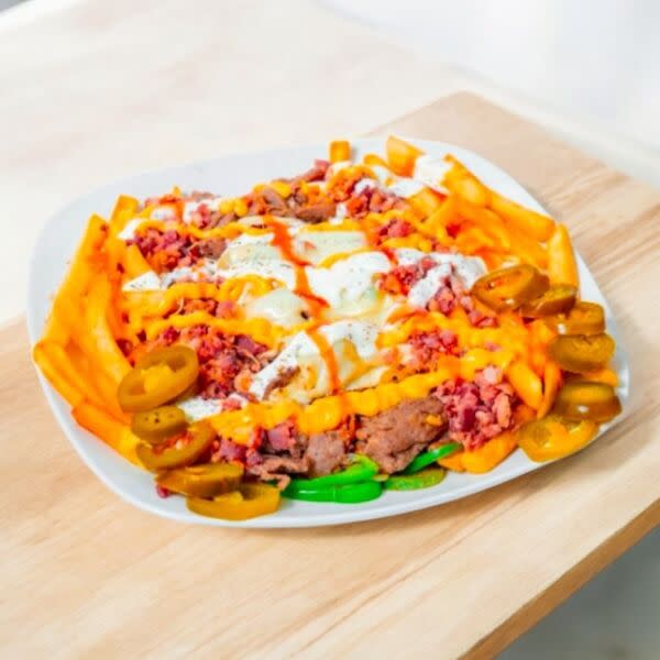 Loaded Philly club fries
