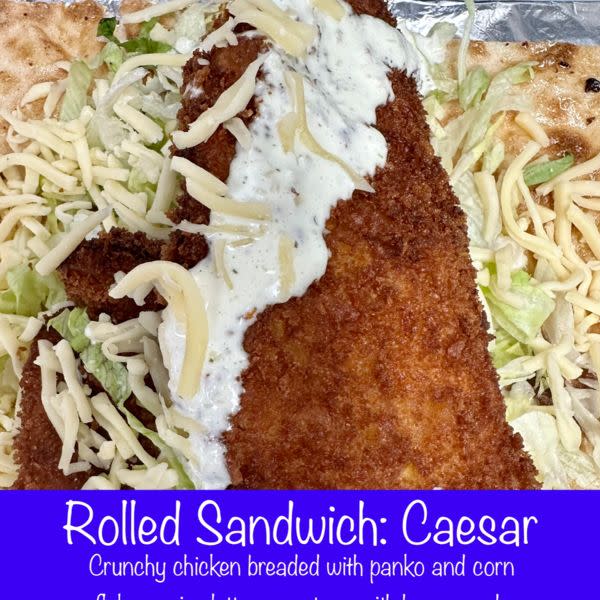 Rolled Sandwich: Caesar Crunchy Chicken