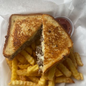 Cheesesteak Grilled Cheese + Fries
