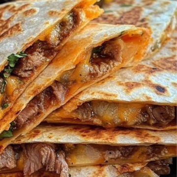 Carne Asada Quesadilla , serve with rice and beans. And very refreshing Aguas frescas drink.