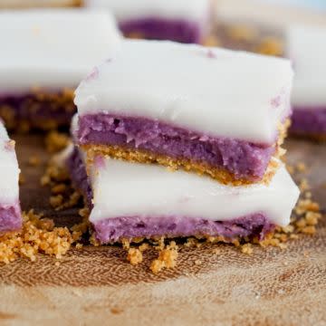 Ube Haupia Pie Bars