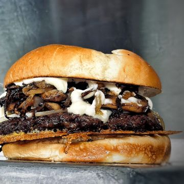 Mushroom Swiss burger