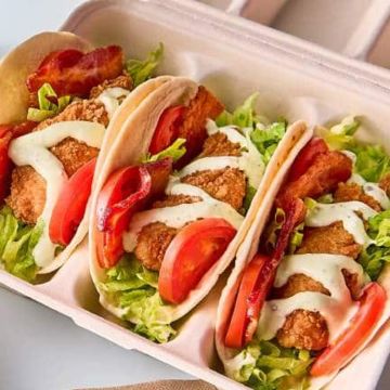 BLT avocado ranch chicken tacos