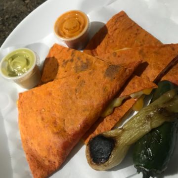 Quesadilla Filled w/ Chicken Fajita
