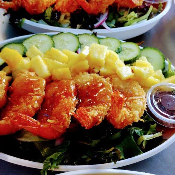 Coconut shrimp salad