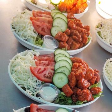 Crispy buffalo chicken salad