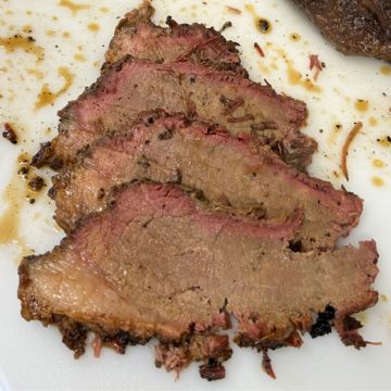 Sliced and chopped smoked brisket