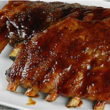 Dry rubbed & smoked baby back ribs