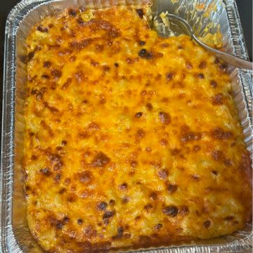 Creamy baked mac & cheese
