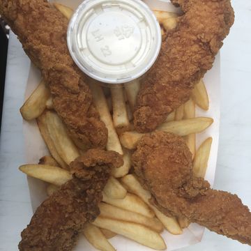 Chicken tenders and fries 