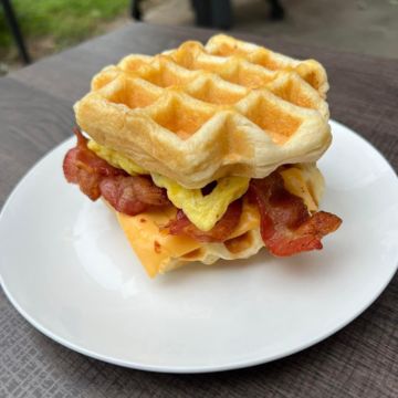 Bacon, Egg & Cheese Waffle