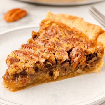 Slice of pecan pie