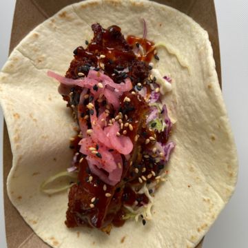Chicken katsu tacos