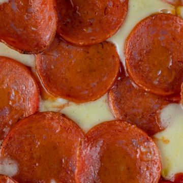 Hot honey pepperoni pizza