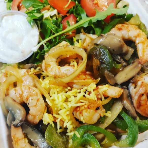 Shrimp  over rice