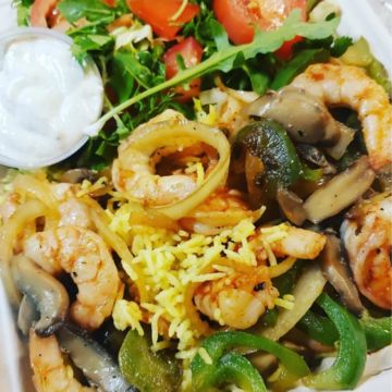 Shrimp  over rice