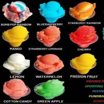 Freshly scooped italian ice
