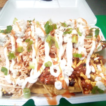 Buffalo Chicken Loaded Nachos
