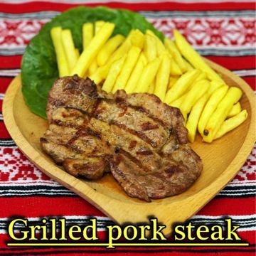 7. Grilled pork steak