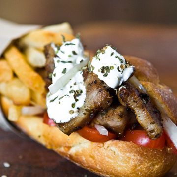 Pork Gyros Vromiko Bread(8 inch grilled baguette)
