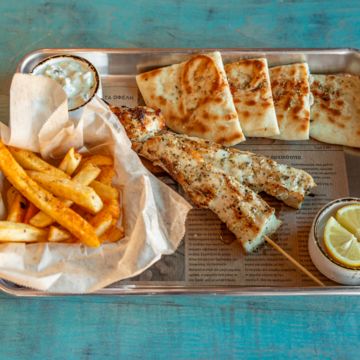 Chicken Kalamaki Skewers combo