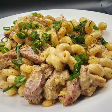 Cajun Chicken, Sausage and Shrimp Pasta