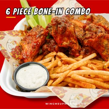 6 piece wing combo