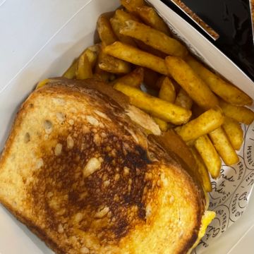 Grilled cheese with fries