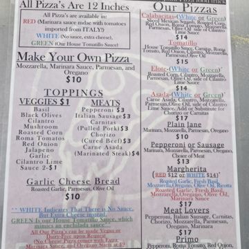 Carne asada pizza