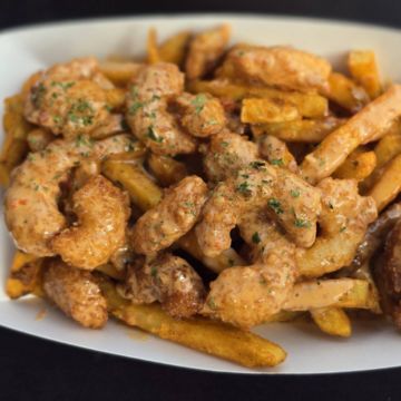 Bang bang shrimp with fries
