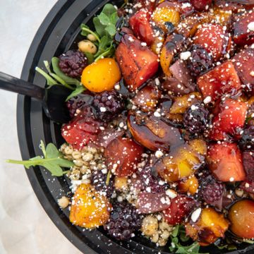 Grilled Watermelon & Peach Healthy Bowls