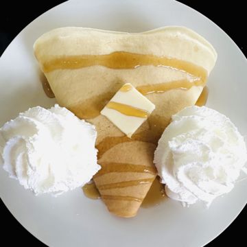 Maple Syrup, Butter & Whipped Cream