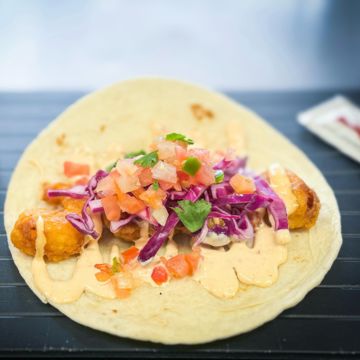Crispy Beer Battered Swai Taco