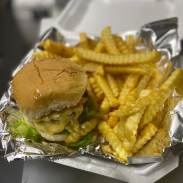 Double Cheeseburger Combo-Fries and a drink