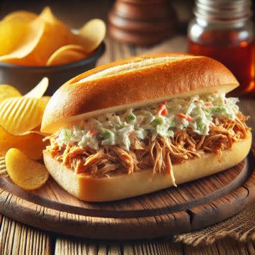 Gourmet Pulled Chicken BBQ Sandwich