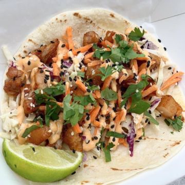 Korean BBQ Pork Belly Taco 