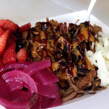 Open Faced Pulled Pork Sandwich 