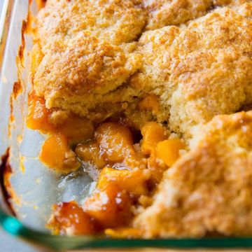 Smoked Peach Cobbler (Warm and Gooey)