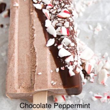 Chocolate Peppermint Crunch Ice Pop