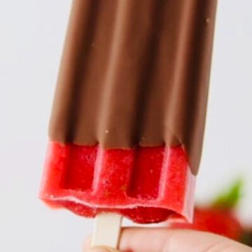 Chocolate Covered Strawberry Ice Pop