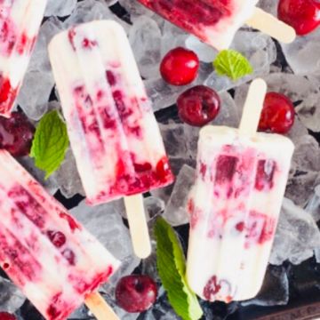Tart Cherry Cheesecake Ice Pop