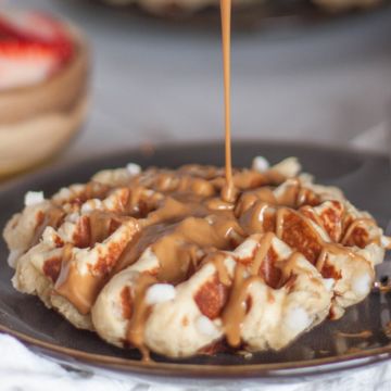 Liège Waffle with Cookie Butter and Whipped Cream
