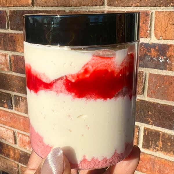 Strawberry Cheesecake in a Jar